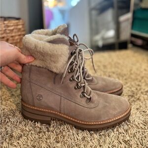 Timberland Ortholite Suede Shearling Hiking Boots